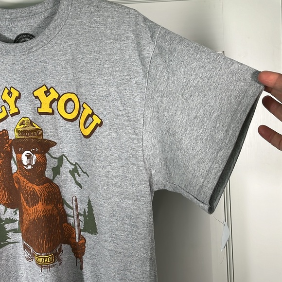 NWT Smokey Bear Fire Prevention 🔥 Tee Shirt Women’s M Wildland Firefighter Gray - Picture 3 of 16